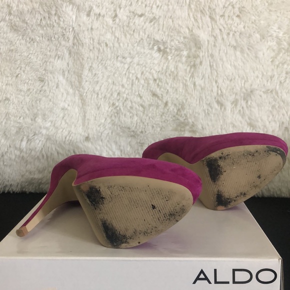 Aldo Suede Fuchsia Platform Heels - Picture 4 of 5